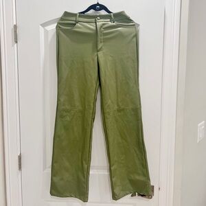 Lime Green Pleather Pants